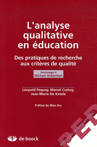 analyse qualitative en éducation (L')