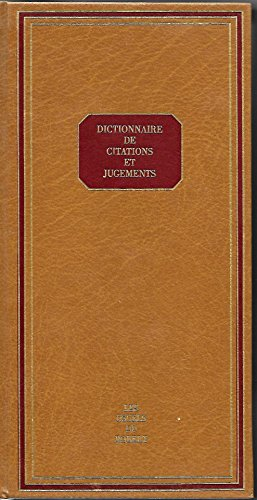 Dictionnaire de citations et jugements