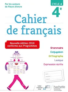 Cahier de français 4e, cycle 4