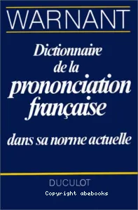 Dictionnaire de la prononciation française dans sa norme actuelle