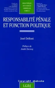 Responsabilité pénale et fonction politique