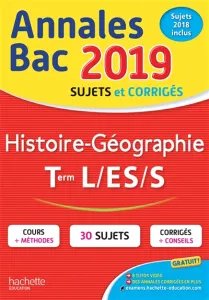 Annales Bac 2019 Histoire-Géographie Term L/ES/S
