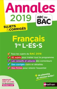 Annales Bac 2019 Français 1er L.ES.S