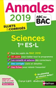 Annales Bac 2019 Maths Sciences 1er ES.L Obligatoire + Spécialité