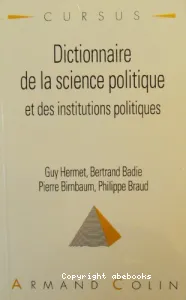Dictionnaire de la science politique et des institutions politiques