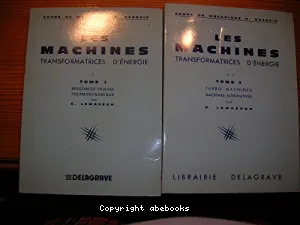 Machines transformatrices d'énergie