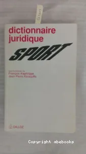 Dictionnaire juridique Sport