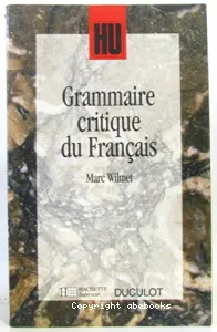 Grammaire critique du Français