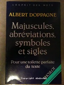 Majuscules, abréviations, symboles et sigles