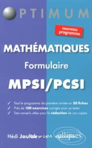 Formulaire mathématiques MPSI-PCSI