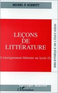 LECONS DE LITTERATURE