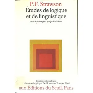 ETUDES DE LOGIQUE ET DE LINGUISTIQUE