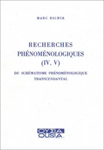 Recherches phénoménologiques