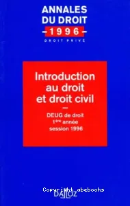 Introduction au droit et droit civil