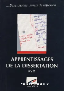 Apprentissages de la dissertation