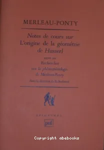 Notes de cours sur l'origine de la géométrie de Husserl