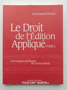 Droit de l'édition appliqué