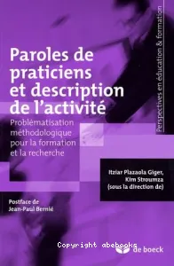 Paroles de praticiens et description de l'activité