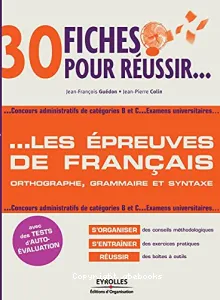 Les épreuves de français concours catégories B et C