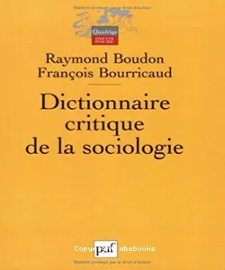 Dictionnaire critique de la sociologie