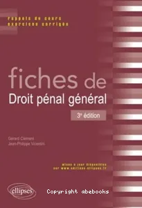 Fiches de droit pénal général