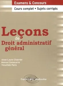 Leçons de droit administratif général