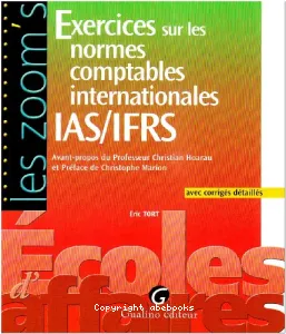 Exercices sur les normes comptables internationales IAS/IFRS