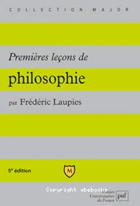 Premières leçons de philosophie.