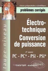 Electrotechnique, conversion de puissance