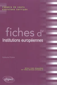 Fiches d'institutions européennes