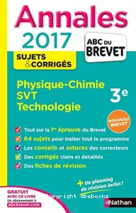 Physique-Chimie, Sciences de la Vie et de la Terre, Technologie 3e