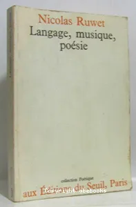 Langage, musique, poésie