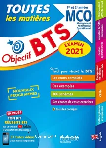 BTS MCO, management commercial opérationnel, 1re et 2e années