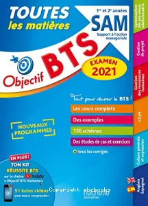 BTS SAM, support à l'action managériale, 1re et 2e années