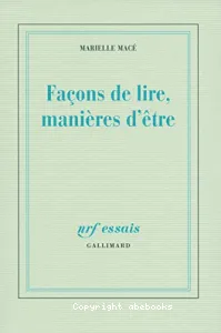 Façons de lire, manières d'être