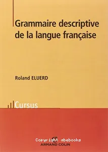 Grammaire descriptive de la langue française