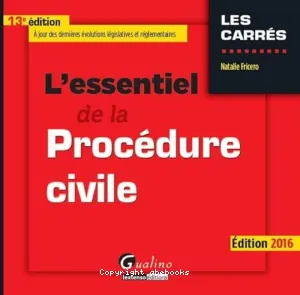 L'essentiel de la procédure civile