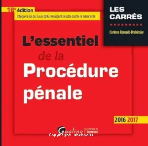 L'essentiel de la procédure pénale