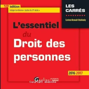 L'essentiel du droit des personnes