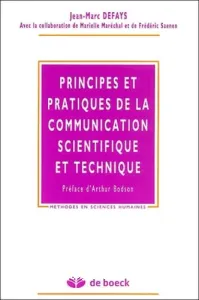 Principes et pratiques de la communication scientifique et technique