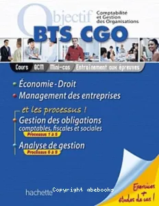 BTS CGO : Economie-Droit, Management des entreprises, Processus 1 à 9