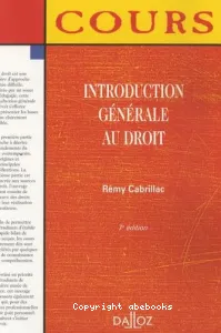 Introduction générale au droit