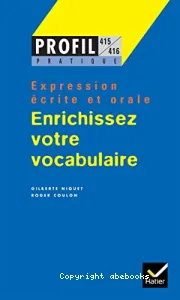 Enrichissez votre vocabulaire