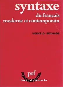 Syntaxe du français moderne et contemporain