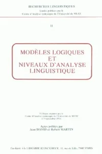 Modèles logiques et niveaux d'analyse linguistique