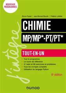 Chimie MP, MP*, PT, PT*