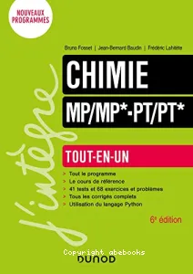 Chimie MP, MP*, PT, PT*