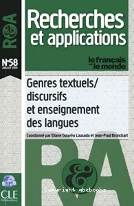 Français dans le monde, recherches et applications (Le).