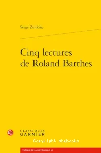 Cinq lectures de Roland Barthes