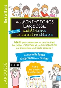 Tables d'addition et de soustraction